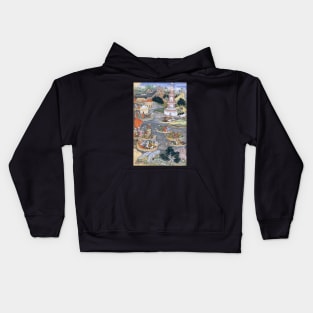 Japanese War Scene Kids Hoodie